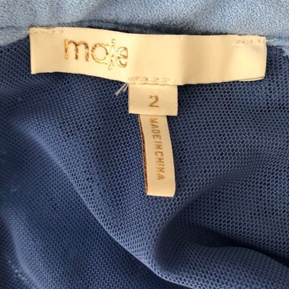Maje Blue Reglisse Dress Sz 2 - Picture 11 of 14